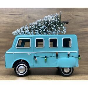 Wondershop Teal Van With Bottle Brush Christmas Tree On Roof 2020 Decor - New